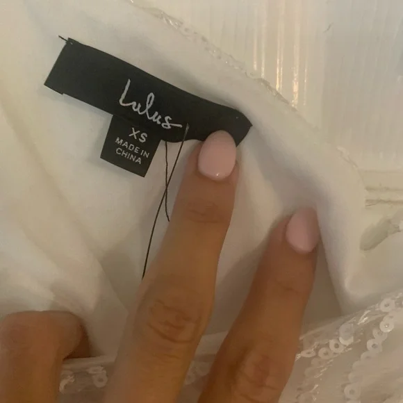 NWT Madina White Sequin One-Shoulder Bodycon Mini Dress - Picture 9 of 11